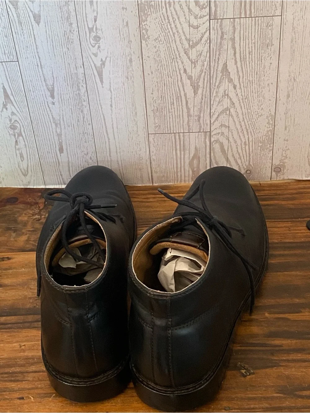Aldo Black Leather Chukka Boots - Lace-Up Casual